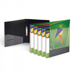 2-rings PP binder A4 black, Forpus