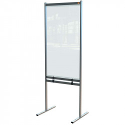 Nobo Premium Plus Clear PVC Divider Screen 780x2060mm