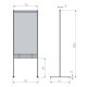 Nobo Premium Plus Clear PVC Divider Screen 780x2060mm