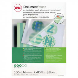 A4 Lamination Pouch with Document Centering Aid, GBC