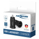 2 x USB In-Car Charger 12V, Ansmann