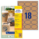 Brown Kraft Oval Shape Labels 63.5x42.3mm, Avery Zweckform