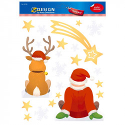 Window stickers "Santa&reindeer"