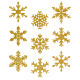 Uzlīmes logu dekorēšanai 52950 (zelta sniegpārslas), Avery Zweckform