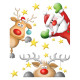 Window stickers "Santa&reindeer"