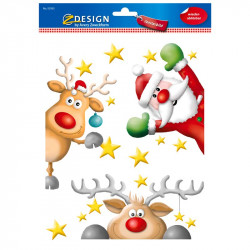 Window stickers "Santa&reindeer"