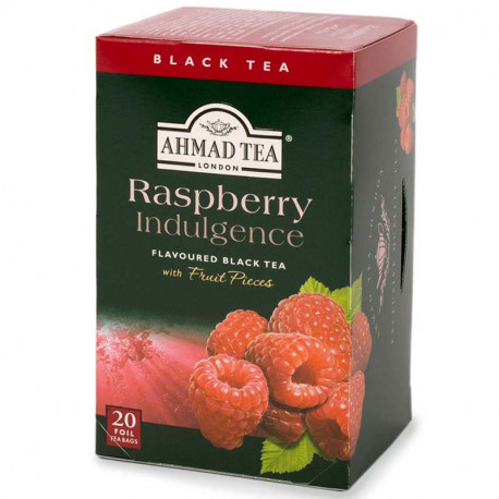 Aromatizēta melnā tēja Raspberry Indulgence 20 pac., Ahmad Tea