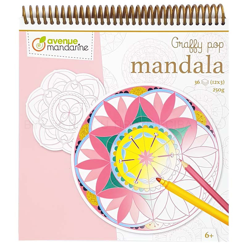Colouring Book Graffy Pop Mandala, Avenue Mandarine - Biroja Preču  Tirdzniecība Ūpis