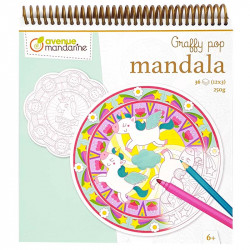 Krāsojamā grāmata Graffy Pop Mandala Magic, Avenue Mandarine