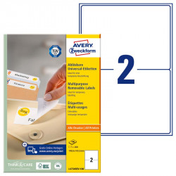 Multipurpose General-use Labels 199.6 x 143.5 mm Removable, Avery Zweckform