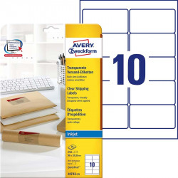 Clear Shipping Labels 96 x 50.8 mm, Avery Zweckform