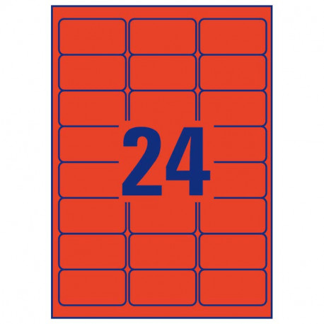 Coloured Removable Labels 63.5 x 33.9 mm, Avery Zweckform