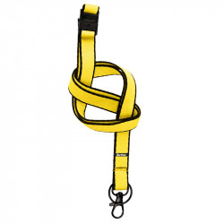 Flat Textile Lanyard 15 mm x 46 cm Yellow, Tarifold