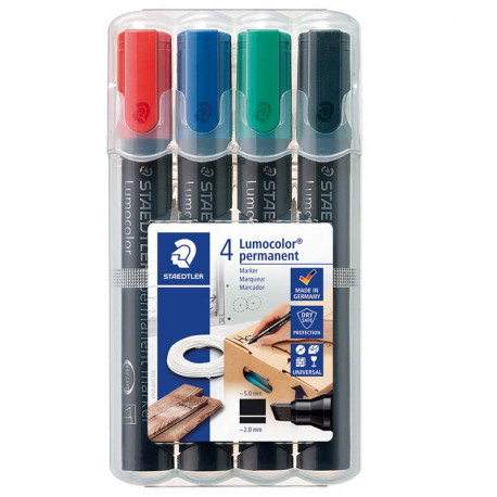 Lumocolor® permanent marker sets 350 chisel tip, Staedtler