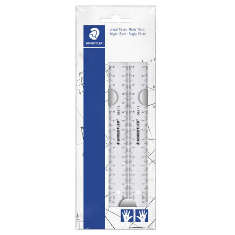 Plastic ruler 15cm 562 152PB 2pcs., Staedtler