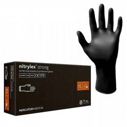 Nitrile Examination & Protective Gloves Black XL 100pcs., Mercator Medical