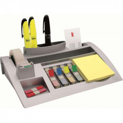 Post-it® Desk Organiser Silver, 3M