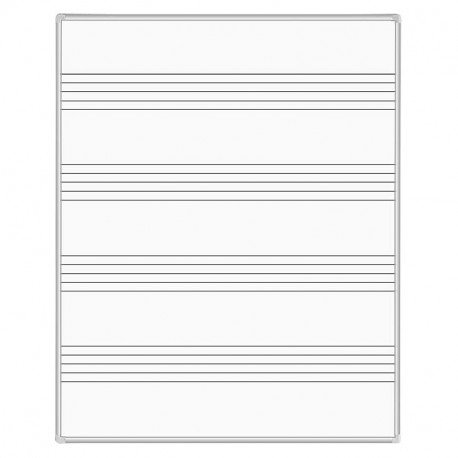 Whiteboard with Notes Lines 100x120cm, TK-Team