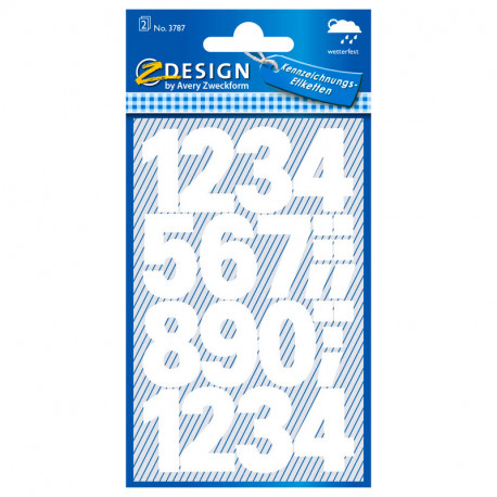 Number Stickers 25mm, Avery Zweckform