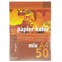 Coloured Paper Kolor Mix A4 160 g/m² 50 sheets, Kreska