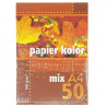 Krāsains papīrs Kolor Mix A4 160g/m² 50lp., Kreska