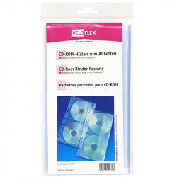 Iešujamas CD/DVD kabatas A4 10gab., Veloflex