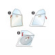 Self-adhesive CD/DVD Pockets with Flap, 3L