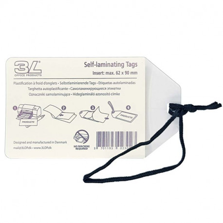 Self-Laminating Tags 72x123mm 10pcs, 3L