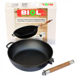 Frying pan with detachable handle (depth 66 mm), Biol