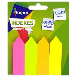 Indexes Arrows 15x50mm 4x50 sheets, Forpus
