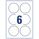 Removable round labels Ø80mm, Avery Zweckform