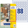 Removable round labels Ø20mm, Avery Zweckform