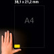 Neona krāsas noņemamas uzlīmes 38.1x21.2mm, Avery Zweckform