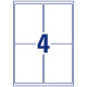 Clear labels 99.1x139mm, Avery Zweckform