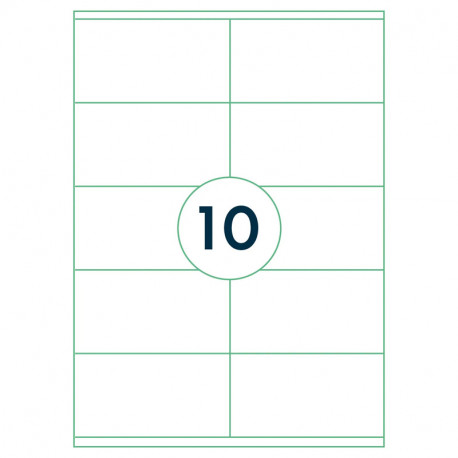 Labels Rillprint   105x57mm, Rillstab