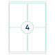 Labels Rillprint   99.1x139mm, Rillstab