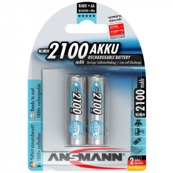 NiMH Rechargeable battery AA / HR6 2100mAh 2pcs., Ansmann
