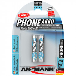 Akumulatoru baterijas AAA 800 Phone 2gab., Ansmann