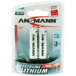 Baterijas Extreme Lithium AA 1.5V 2gab., Ansmann, Ansmann