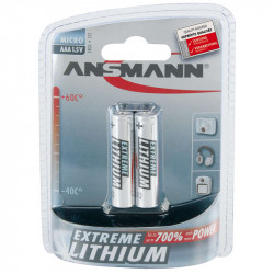 Baterijas Extreme Lithium AAA 1.5V 2gab., Ansmann