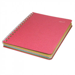 Spiral Notebook A5 Coloured Pages, Smiltainis