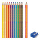 Krāsainie zīmuļi Noris® Jumbo + Jumbo Rainbow + asināmais, Staedtler