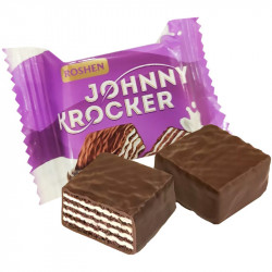 Vafeļu konfektes šokolādes glazūrā Johnny Krocker 1kg, Roshen