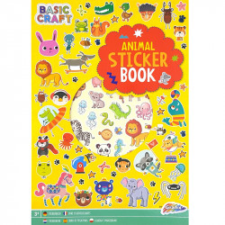 Sticker Book Animals A4 8 sheets, Creative Craft