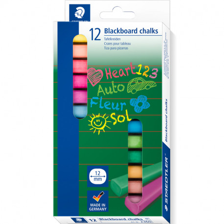 Blackboard Chalks Assorted 2360 12pcs, Staedtler