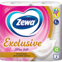 Toilet Paper Zewa Exclusive  Ultra Soft Aqua Tube 4 rolls
