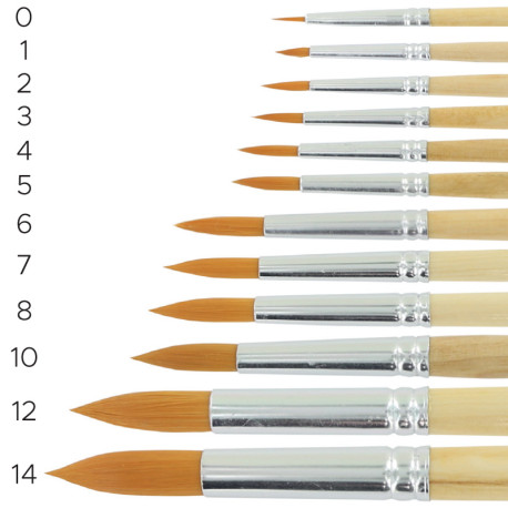 Round Brushes no.0–14 School & Art, KUM