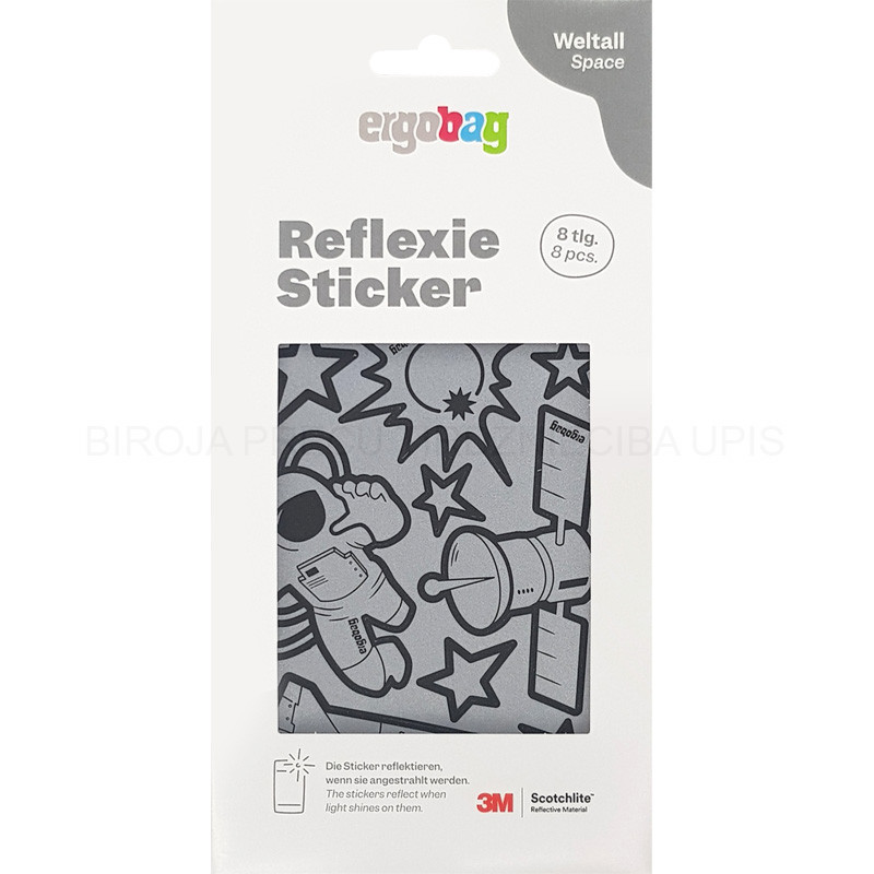 Reflexie Stickers Space 8pcs., Ergobag - Biroja Preču Tirdzniecība