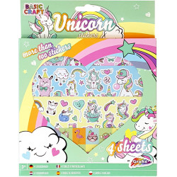 Unicorn Stickers 4 Sheets, Grafix
