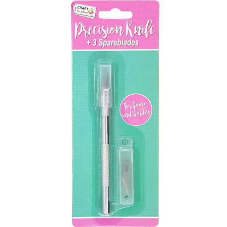 Precision Knife 14cm + 3 Spareblades, Craft Sensation